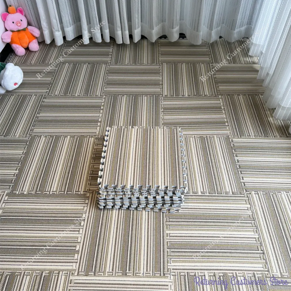 10Pcs Colour Baby Puzzle Floor Kids Carpet Bebe Mattress Stripe Interlocking Sports Rug for Children Indoor Play Mat 30x30x1CM