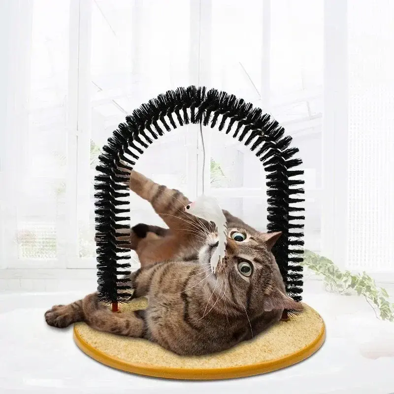 Cat Interactive Toy Arch Self-Grooming Device Pet Brush Care Belt Massage Removable Grooming Friction Toy Cat Supplies