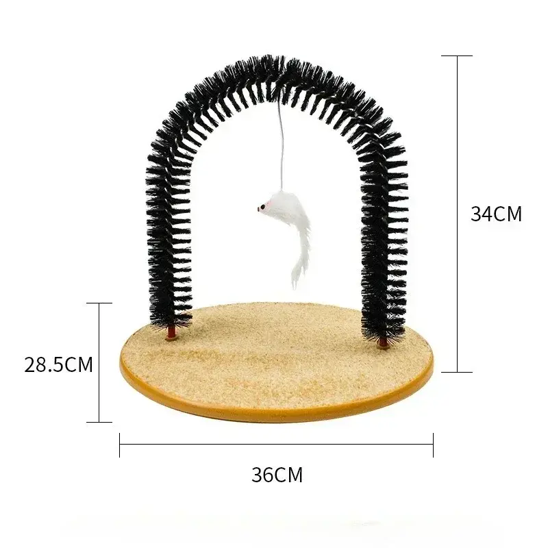 Cat Interactive Toy Arch Self-Grooming Device Pet Brush Care Belt Massage Removable Grooming Friction Toy Cat Supplies