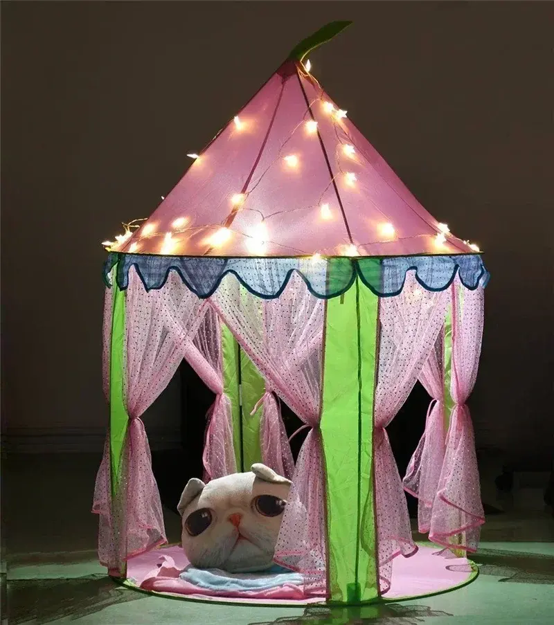 Children's Tent Indoor Girls Games Portable Camping Toys Castle Dollhouse Boys Baby Little House Princess House Room Decor