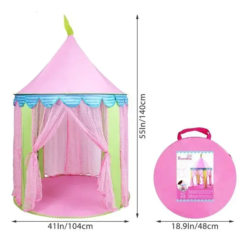 Children's Tent Indoor Girls Games Portable Camping Toys Castle Dollhouse Boys Baby Little House Princess House Room Decor