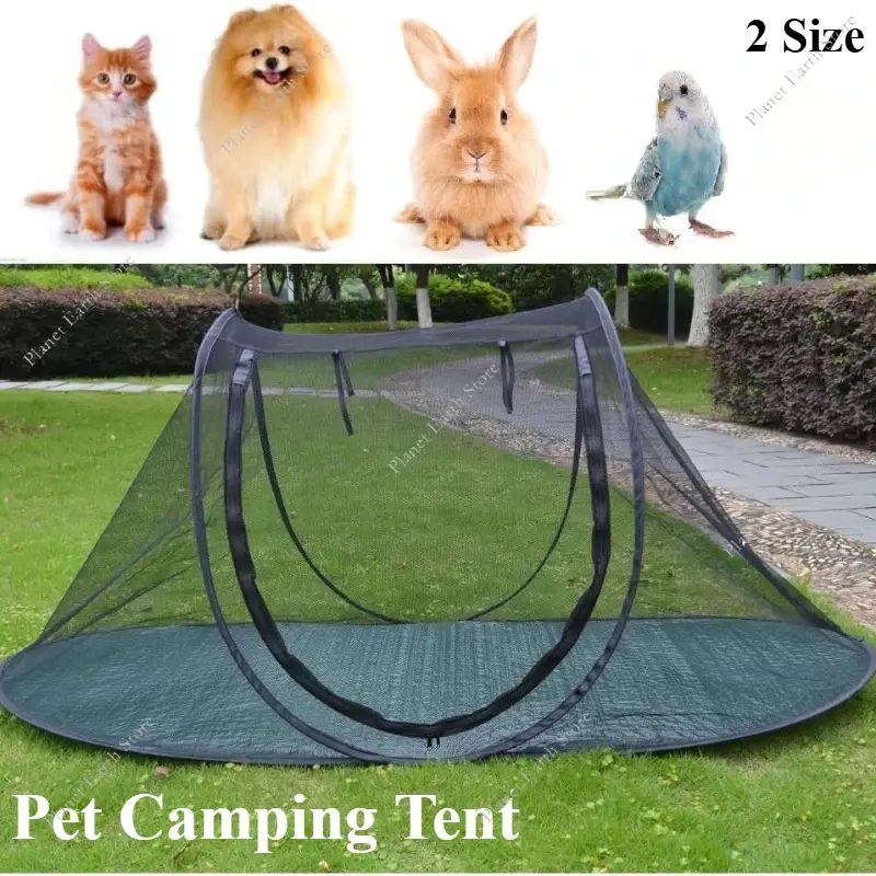 New Cat Dog Tent Outdoor Pet Enclosure Tent Suitable for Cats and Small Animals Indoor Outside Pet Exercise Tent with Carry Bag