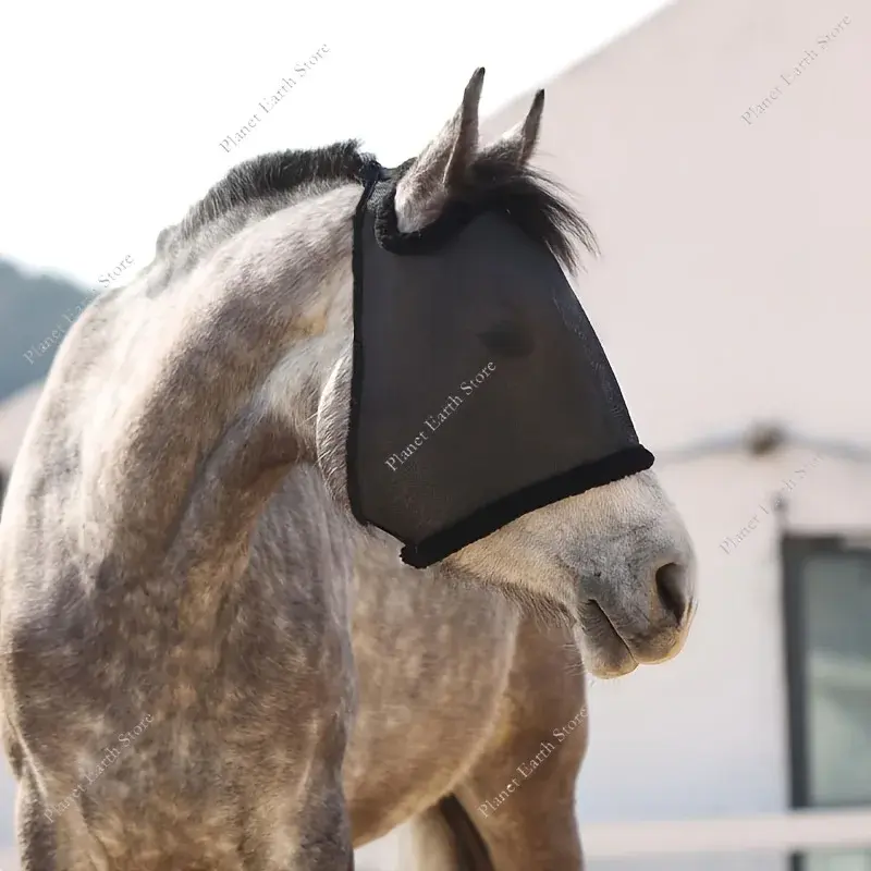 UV Eye Protection Standard Horse Fly Mask-Help with Uveitis Corneal Ulcer Light Sensitivity Recovery Anti-Mosquito Horse Mask
