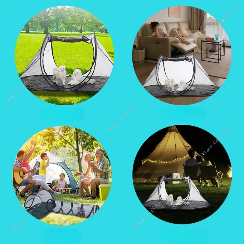 New Cat Dog Tent Outdoor Pet Enclosure Tent Suitable for Cats and Small Animals Indoor Outside Pet Exercise Tent with Carry Bag