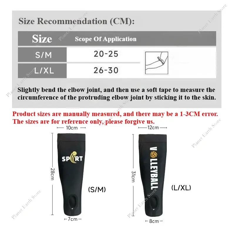 1 Pair Volleyball Padded Passing Forearm Hitting Sleeves Arm Sleeves and Wrist Support Basketball Elastic Arm Protector Sleeves