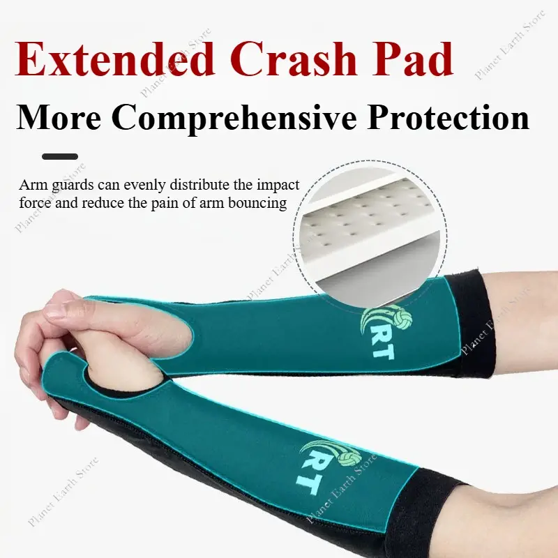 1 Pair Volleyball Padded Passing Forearm Hitting Sleeves Arm Sleeves and Wrist Support Basketball Elastic Arm Protector Sleeves