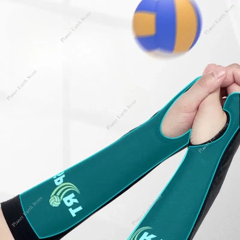 1 Pair Volleyball Padded Passing Forearm Hitting Sleeves Arm Sleeves and Wrist Support Basketball Elastic Arm Protector Sleeves
