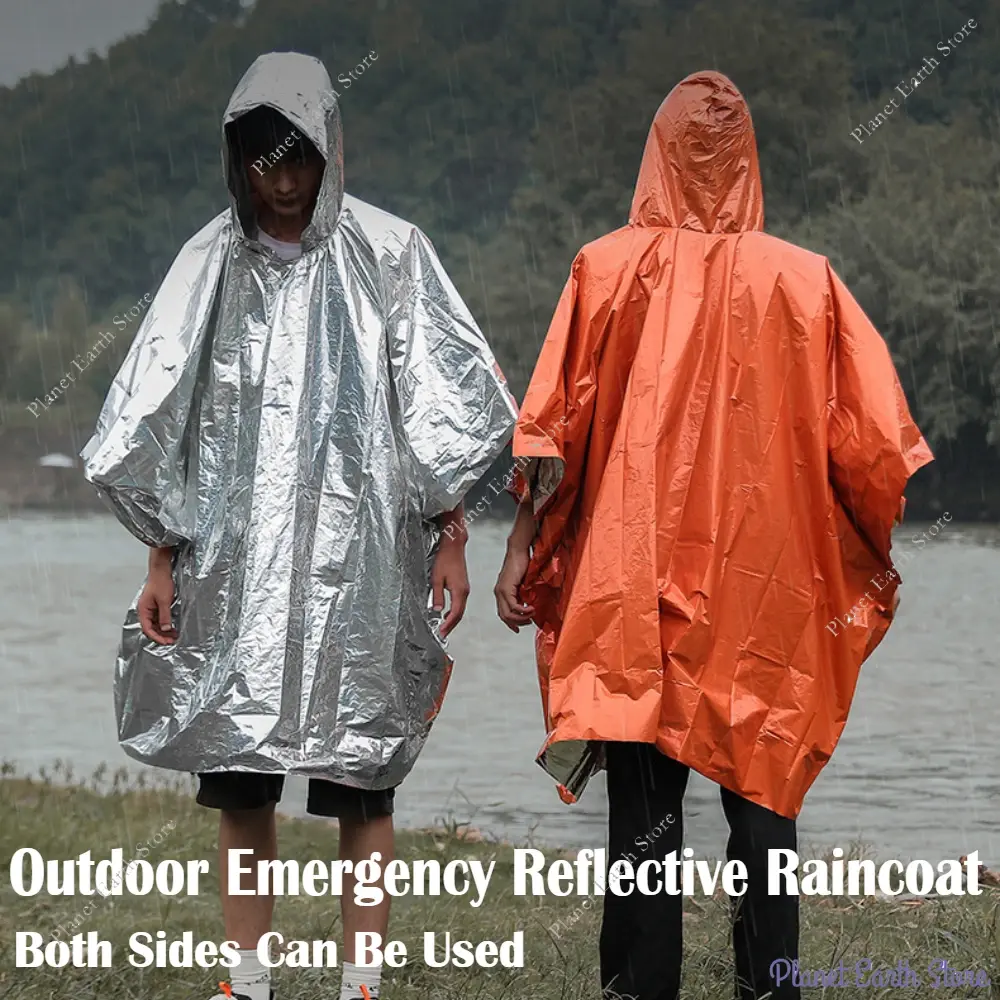 Outdoor Emergency Raincoat Waterproof Rainwear Blanket Raincoat Survival Camping Equipment Cold Insulation Rainwear for Camping
