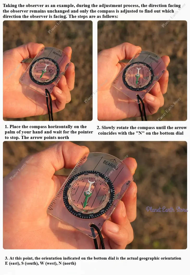 1Pc Outdoor Camping Hiking Transparent Compass Portable Equipment Guiding Tools Travel Compass Tools Camping Survival Tool