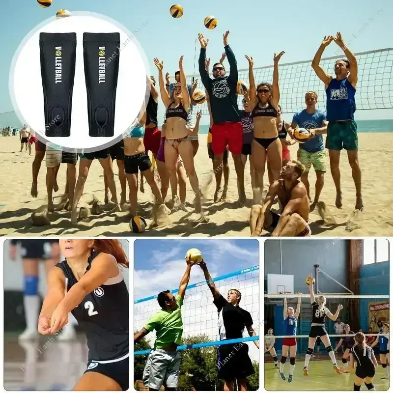 1 Pair Volleyball Sleeves Passing Forearm Hitting Sleeves Arm Sleeves and Wrist Support Basketball Elastic Arm Protector Sleeves