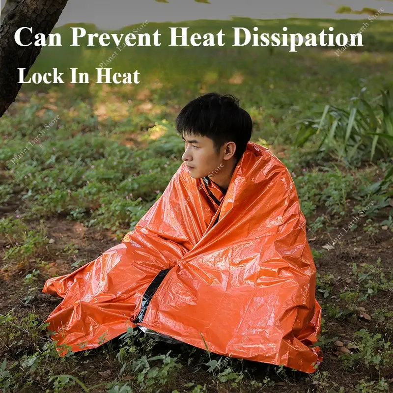 28UM Thick PE Aluminum Film First Aid Sleeping Bag Emergency Sleeping Bag Thermal Blankets Survival Sleeping Bag for Camping