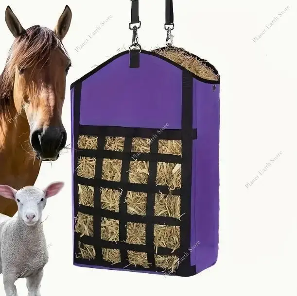 Hay Bags for Horse Hangable Feeding Bags Horse Hanging Feeding Bag Hay Feeder Dry Grass Storage Bag Load-Bearing: 50 Pounds
