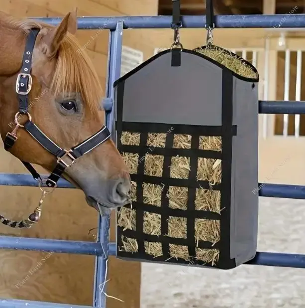 Hay Bags for Horse Hangable Feeding Bags Horse Hanging Feeding Bag Hay Feeder Dry Grass Storage Bag Load-Bearing: 50 Pounds