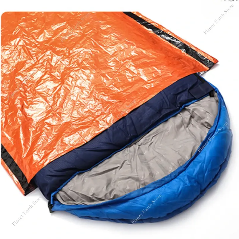 28UM Thick PE Aluminum Film First Aid Sleeping Bag Emergency Sleeping Bag Thermal Blankets Survival Sleeping Bag for Camping