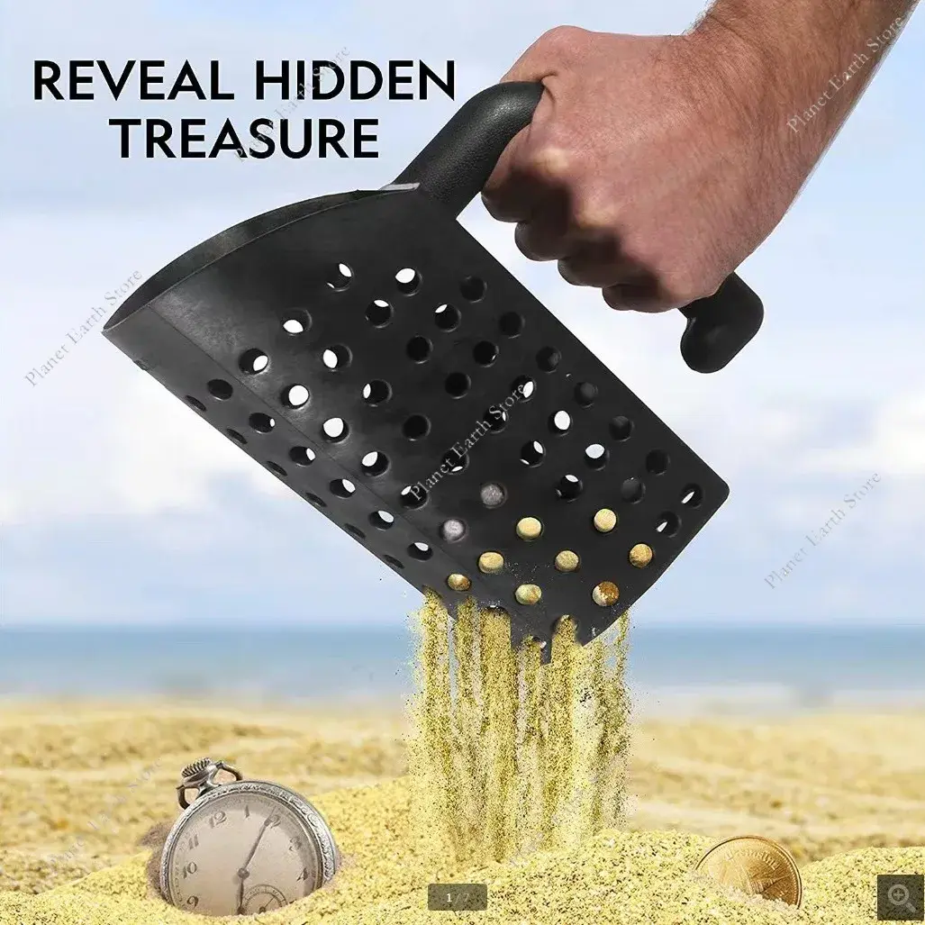 2025 Sand Scoop for Metal Detecting Fast Beach Scoop Sand Sifter for Beach Shelling Sand Sifter Digging Loosening Planting