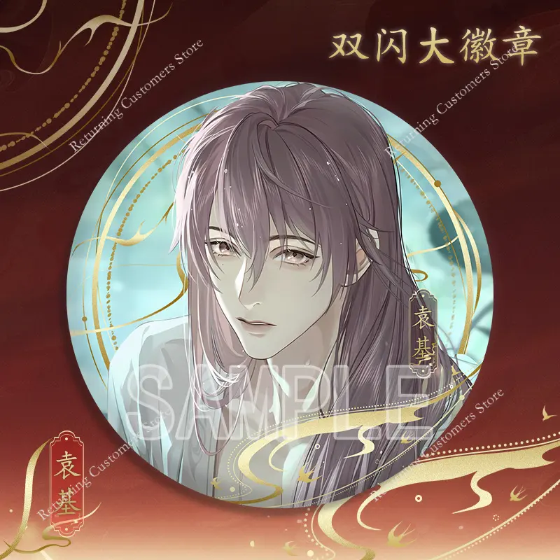 2025 58/75MM Anime Game Ashes of The Kingdom Cosplay Round Badge Brooch for Backpack Fans Birthday Gifts Game Peripheral New