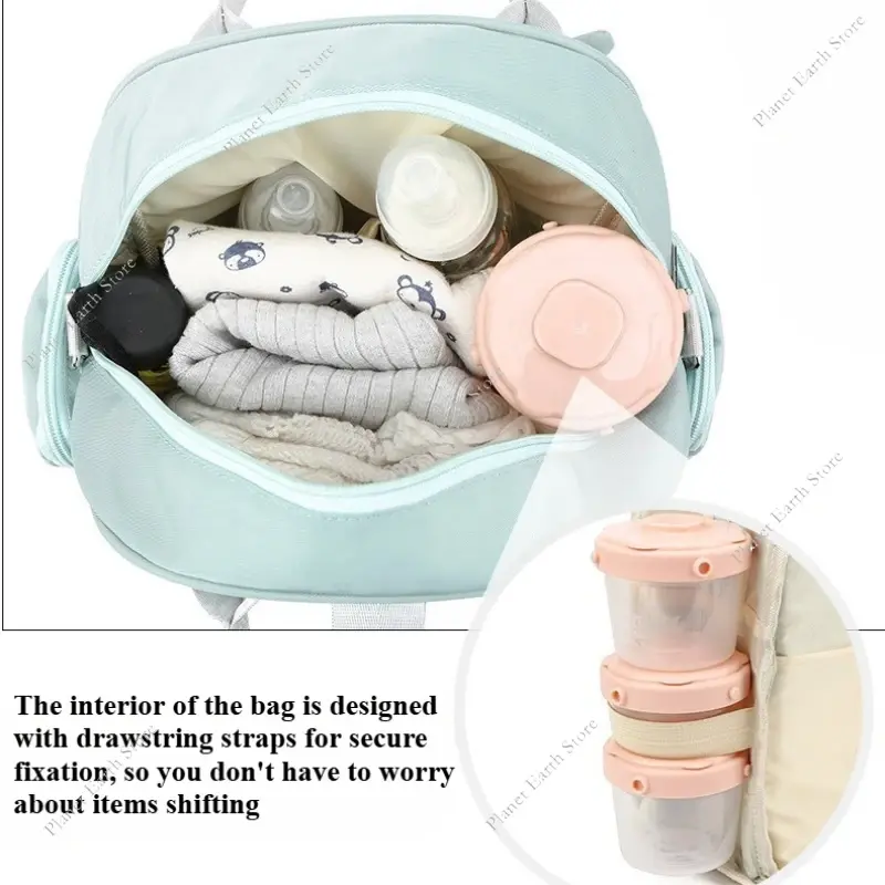 1PC Mom and Baby Bag Large Capacity Multi-function Stroller Hanging Bag Waterproof Dry and Wet Separation Shoulder Handbag