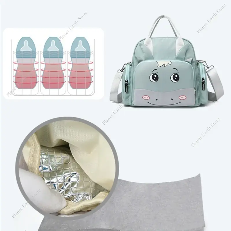 1PC Mom and Baby Bag Large Capacity Multi-function Stroller Hanging Bag Waterproof Dry and Wet Separation Shoulder Handbag