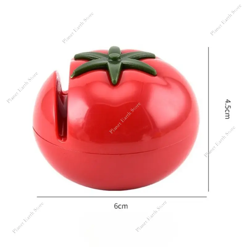 Mini Cute Creative Tomato Shaped Sharpener Tools Knife Sharpener Knife Sharpener Kitchen Gadgets Knife Sharpener 6*4.5CM