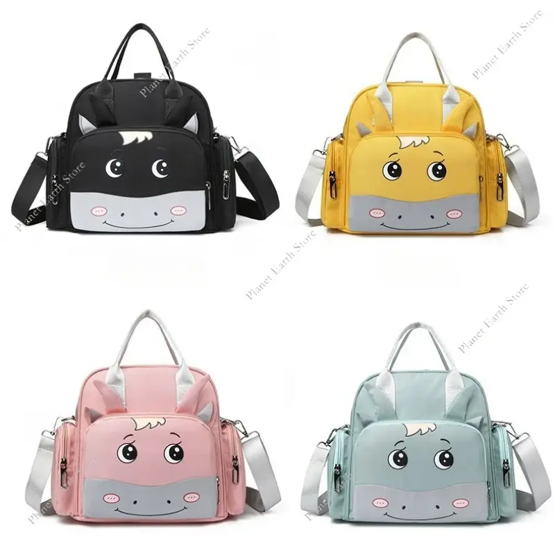 1PC Mom and Baby Bag Large Capacity Multi-function Stroller Hanging Bag Waterproof Dry and Wet Separation Shoulder Handbag