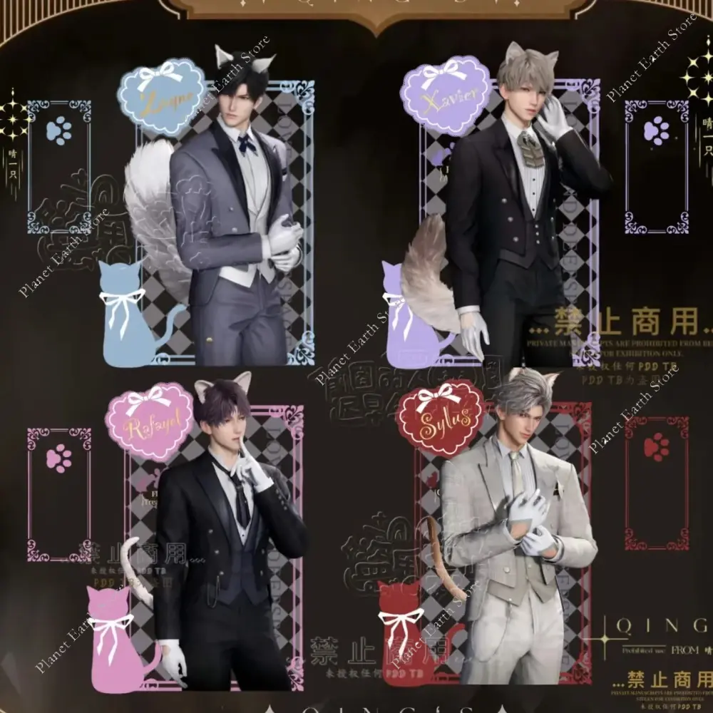 New Game Love & Deepspace Zayne Sylus Rafayel Xavier Anime Acrylic Transparent Card Cospaly Desktop Decoration Photo Props