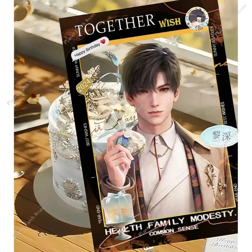 New Game Love & Deepspace Zayne Sylus Rafayel Xavier Anime Acrylic Transparent Card Cospaly Desktop Decoration Photo Props