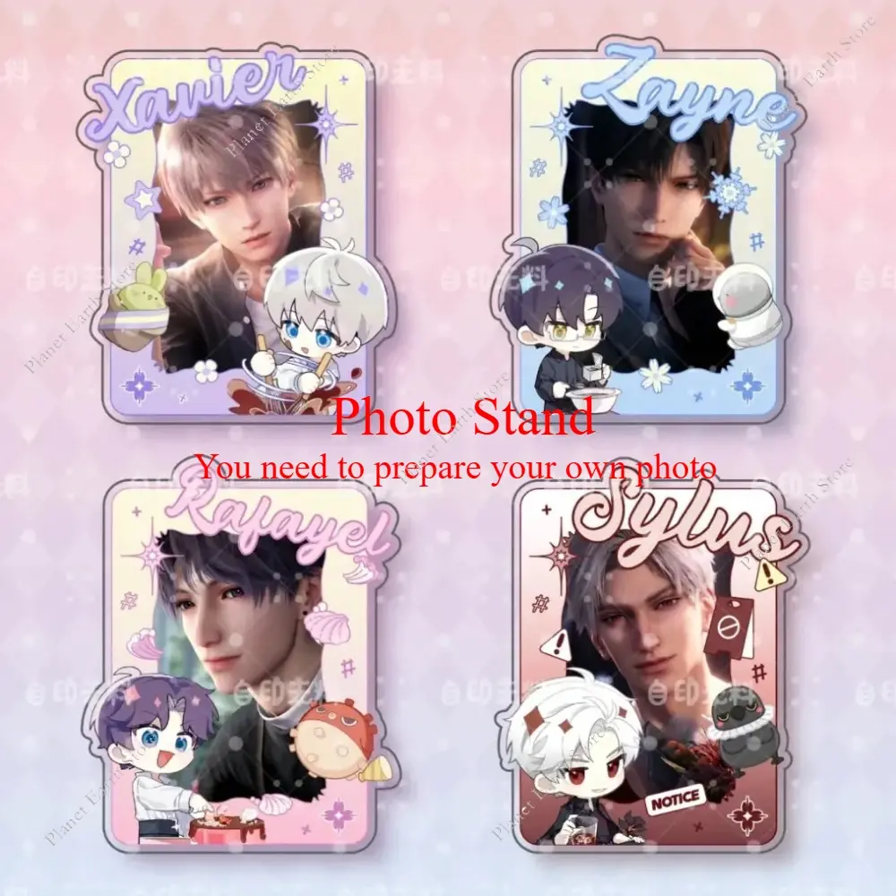 New Game Love & Deepspace Zayne Sylus Rafayel Xavier Anime Acrylic Transparent Card Cospaly Desktop Decoration Photo Props