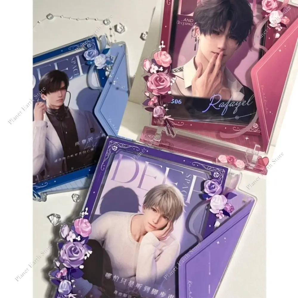 New Game Love & Deepspace Zayne Sylus Rafayel Xavier Anime Acrylic Transparent Card Cospaly Desktop Decoration Photo Props