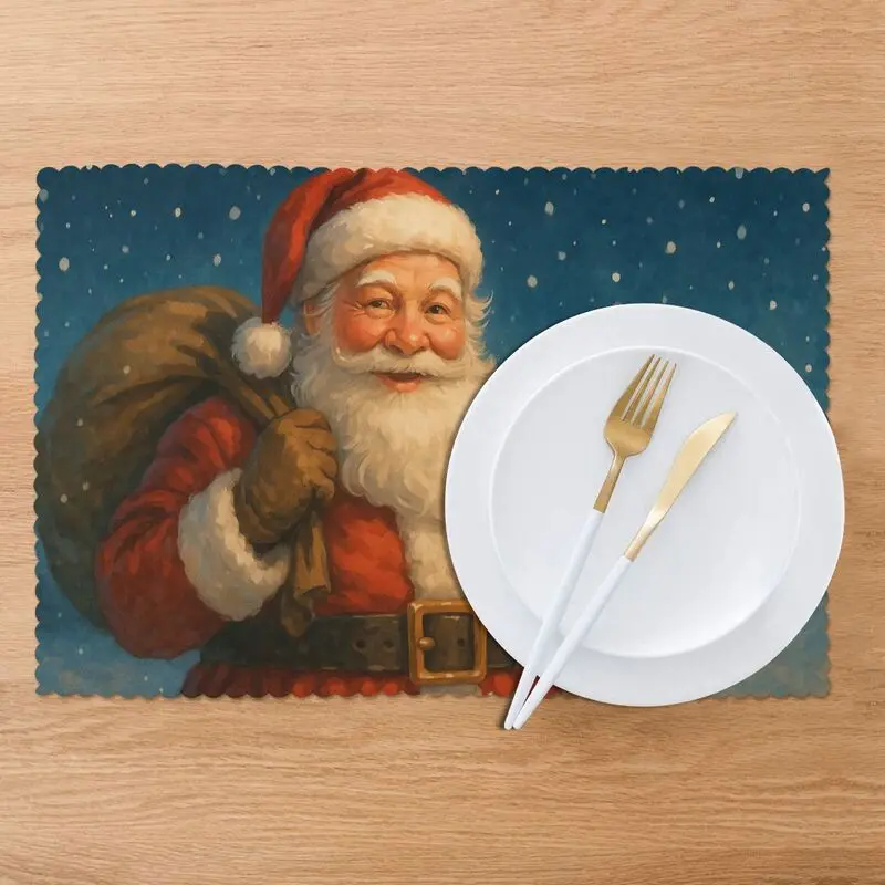 12x18in Custom Placemat 6Pcs Personalized Table Mat Anti-oil & Heat Insulation Dining Pad for Restaurant Wedding Party Decor