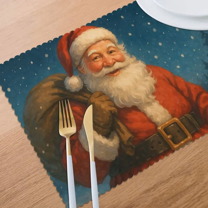 12x18in Custom Placemat 6Pcs Personalized Table Mat Anti-oil & Heat Insulation Dining Pad for Restaurant Wedding Party Decor