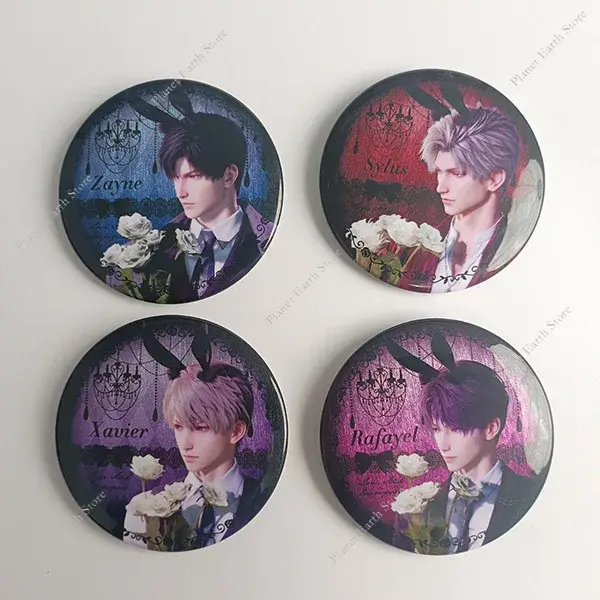 New Game Love & Deepspace Sylus Xavier Rafayel Zayne Homemade 58/75MM Anime Badges Emblem Brooch Cosplay Cartoon Fans Gifts