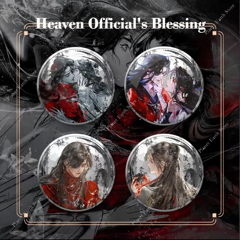 Heaven Official's Blessing:Tian Guan Ci Fu Hua Cheng Xie Lian Anime Cartoon 58/75MM Badge Emblem Brooch Cartoon Backpack Deco