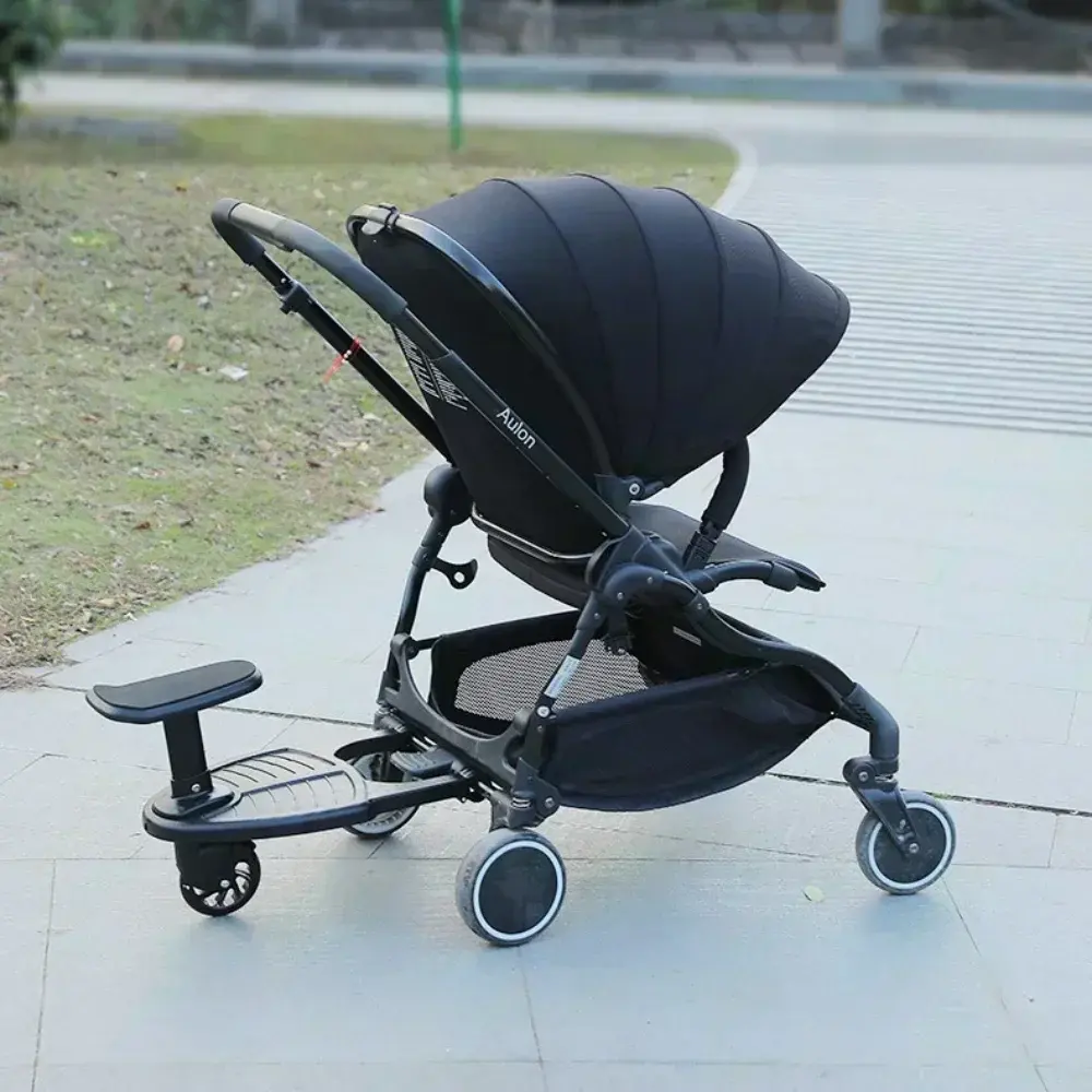 2 in 1 Universal Strollers Step Board Adapter with Seat Second Child Jogger Twins Scooter Baby Pram Hitchhiker Bumper Footboard