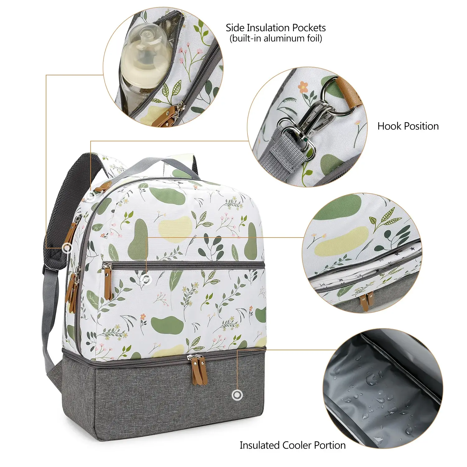 Mummy Large Capacity Diaper Bag Backpack Outdoor Travel Diaper Maternity Bag Baby Diaper Bags Mom Double Layer Pumping Bag