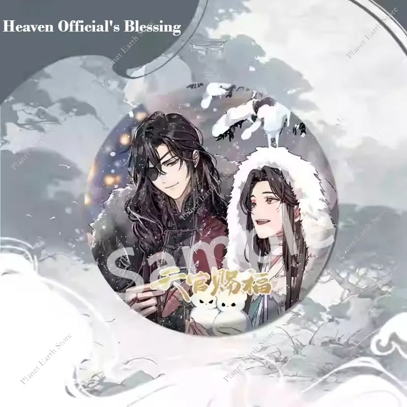Heaven Official's Blessing:Tian Guan Ci Fu Hua Cheng Xie Lian Anime Cartoon 58/75MM Badge Emblem Brooch Cartoon Backpack Deco
