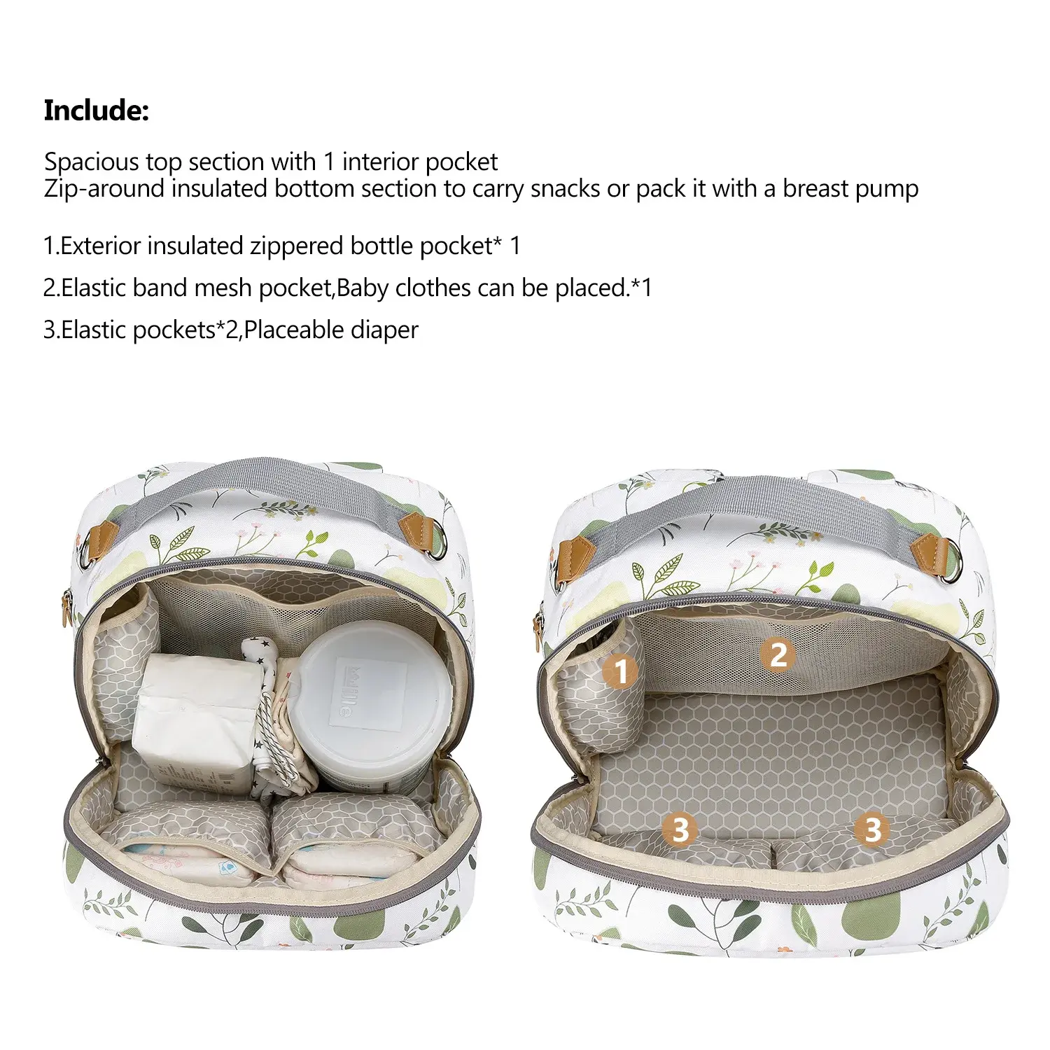Mummy Large Capacity Diaper Bag Backpack Outdoor Travel Diaper Maternity Bag Baby Diaper Bags Mom Double Layer Pumping Bag