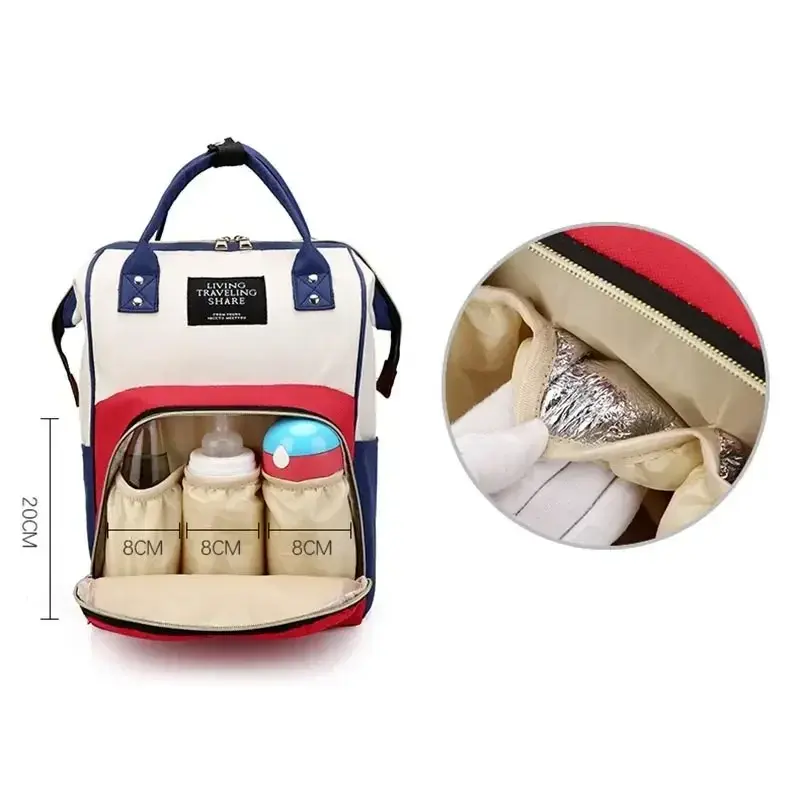 New Diaper Bag Mummy Backpack Large Capacity Bag Mom Baby Multi-function Waterproof Outdoor Travel Diaper Bags Baby Care 2025