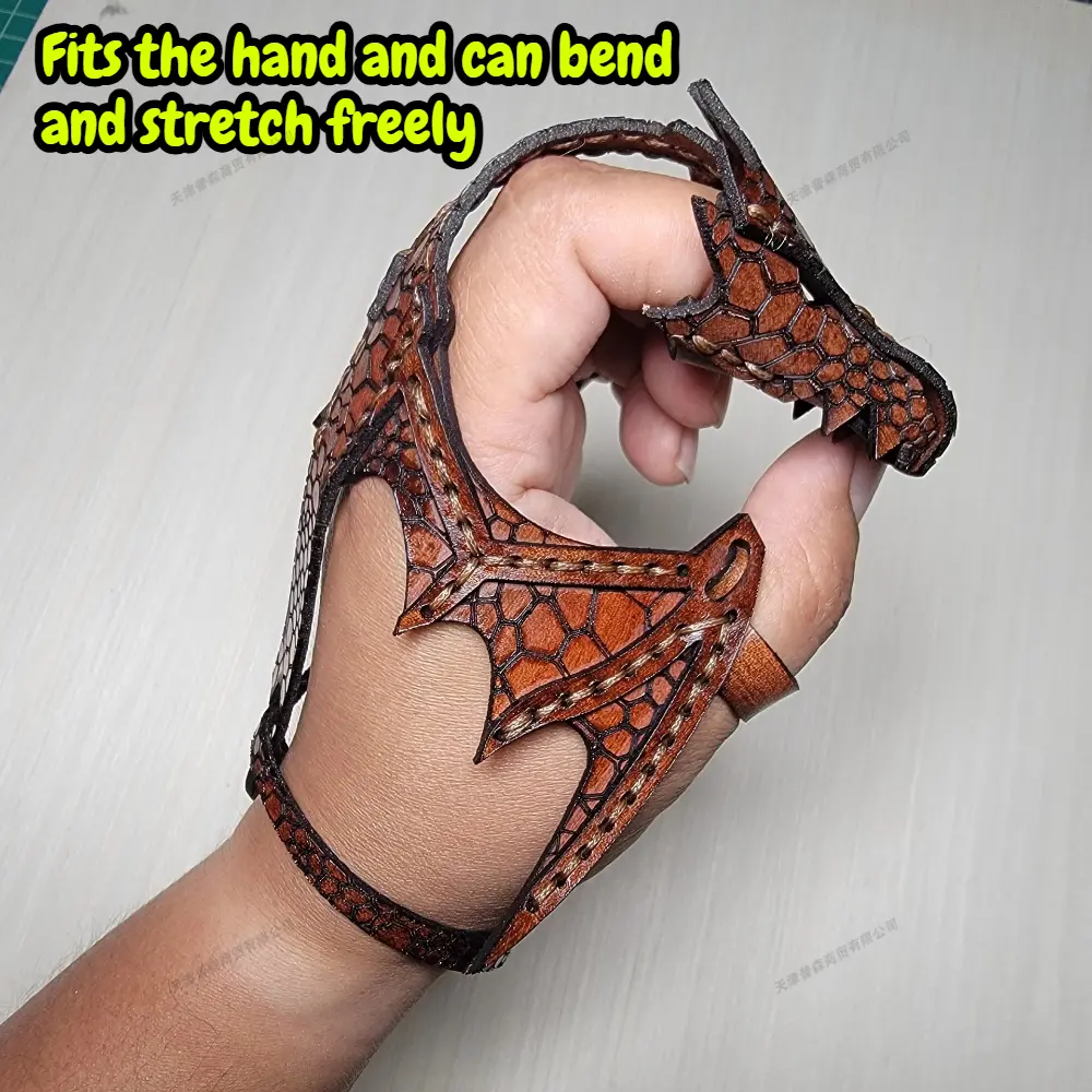 Game Love & Deepspace Sylus Qinche Cosplay Clothing Accessories Leather Hand Dragon Gloves Adjustable Hand Cuff Bracelets Toy
