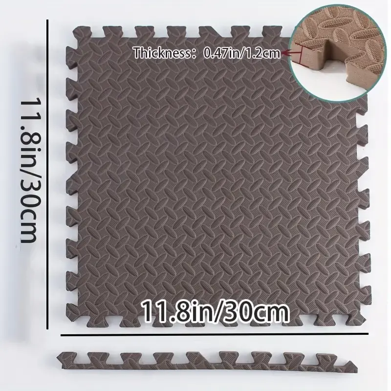 10Pcs 30*30*1CM Thicken Sports Gym Mat Protection EVA Leaf Grain Floor Mats Children Room Activities Mat Interlock Floor Carpet