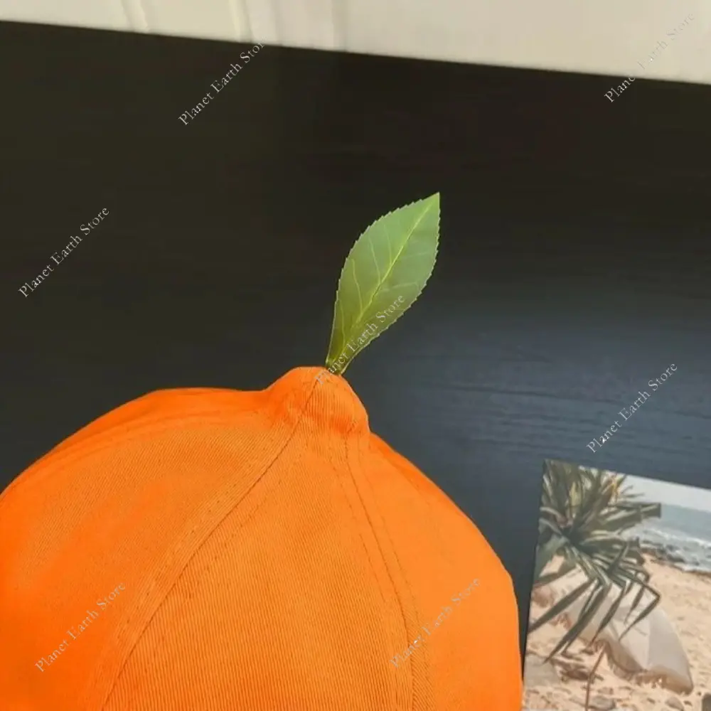 Funny Cute Little Orange Shape Design Baseball Caps - 54-58CM Adjustable Sun Protection Cap Versatile Personality Niche Fun Gift