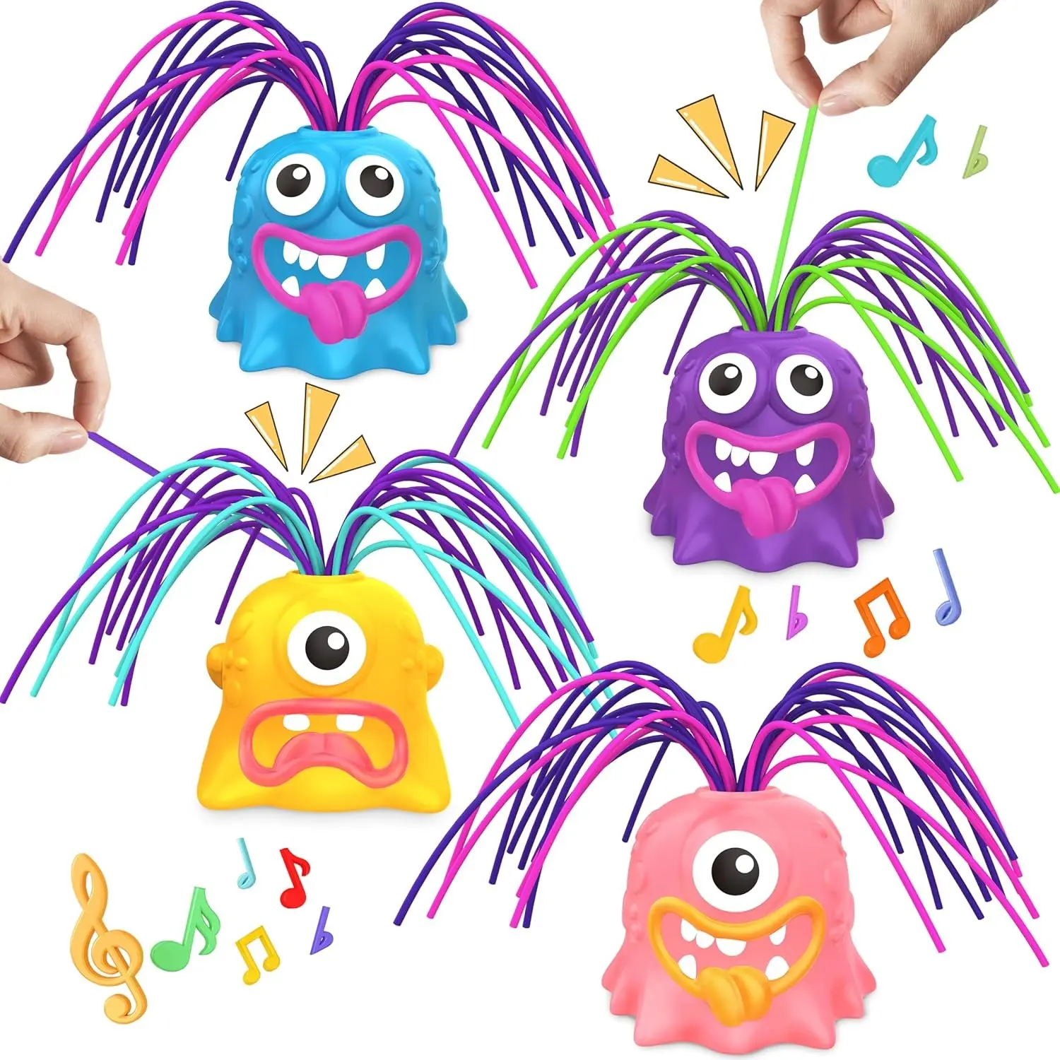 Creative Novelty Funny Hair Pulling Will Be Screaming Little Monster Toys Children and Adult Decompression Relaxation Toy