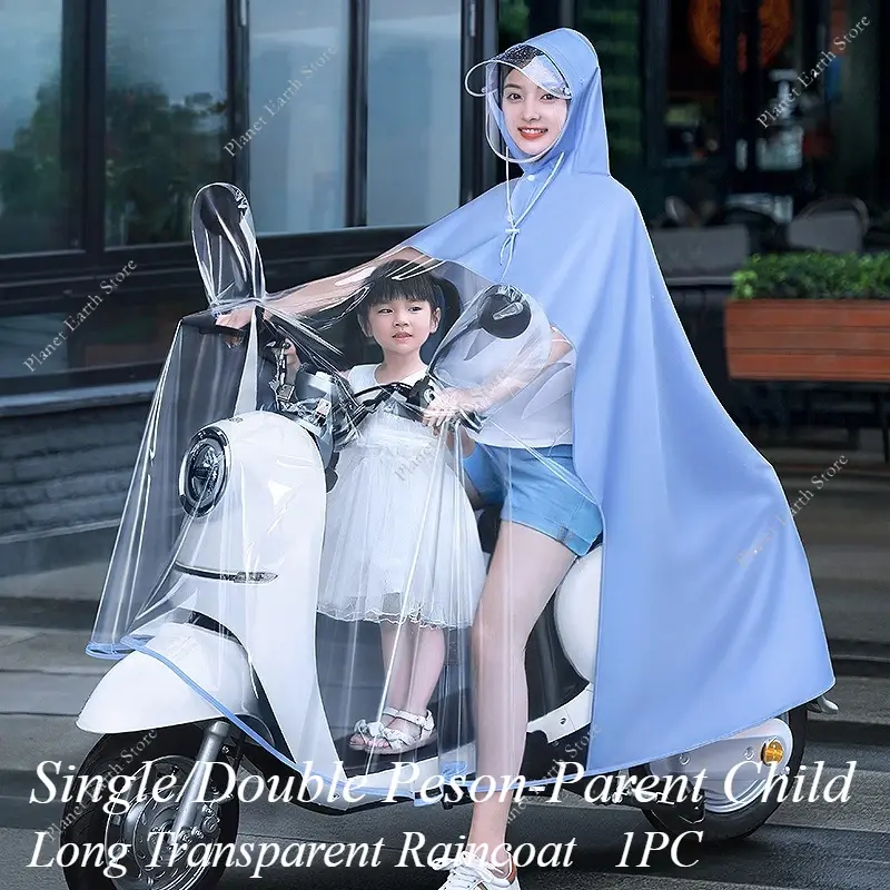 2025 Driving Long Transparent Raincoat Motorcycle Raincoat Cycling Rain Coat Jacket Capes Rain Poncho Hooded Rain Cover Raincoat