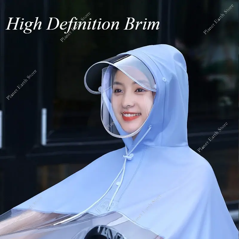 2025 Driving Long Transparent Raincoat Motorcycle Raincoat Cycling Rain Coat Jacket Capes Rain Poncho Hooded Rain Cover Raincoat