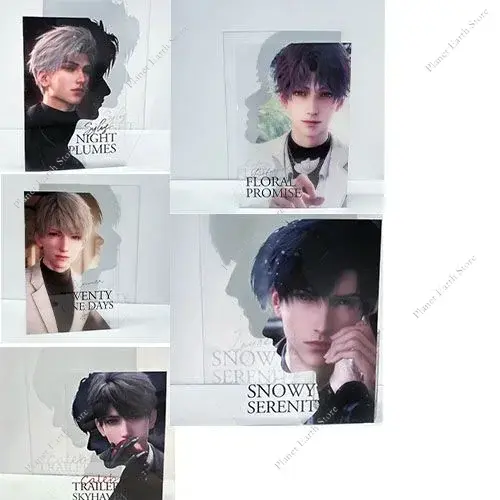 1/5Pcs Love and Deepspace Sylus Rafayel Zayne Xavier Caleb Creative Acrylic Card Anime Shadow Card Desktop Decorative Ornaments