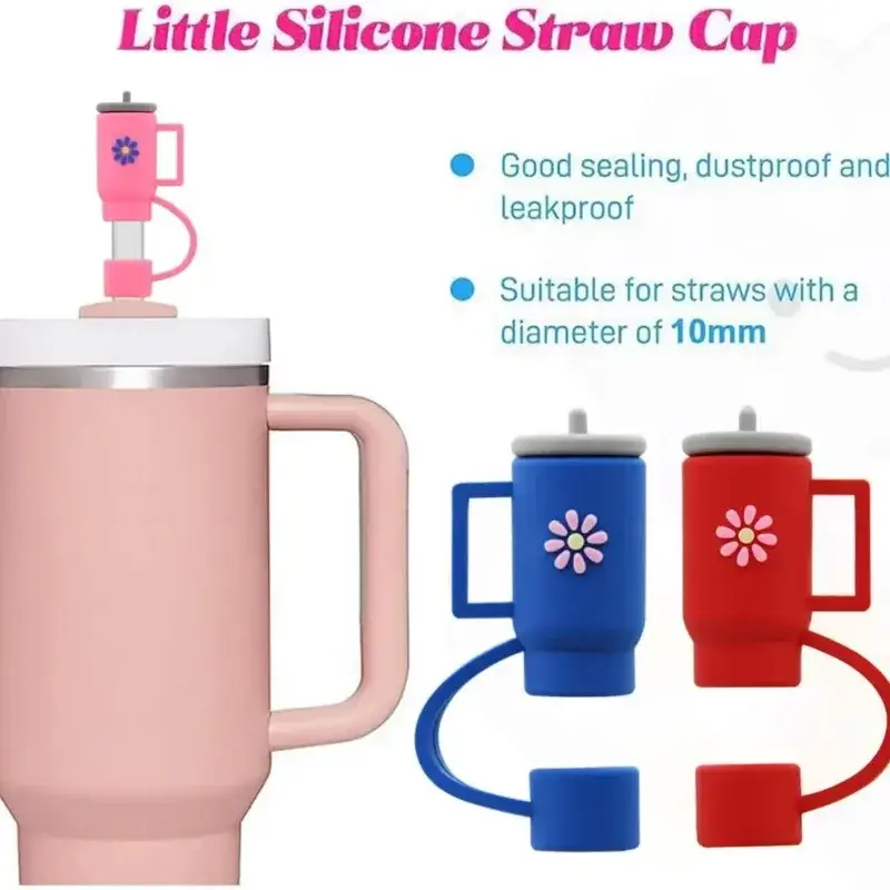 Straw Cover for Stanley Cup for Stanley 30 & 40 Oz Silicone Straw Cover Dust Plug Cute Cup Decoration Accessories