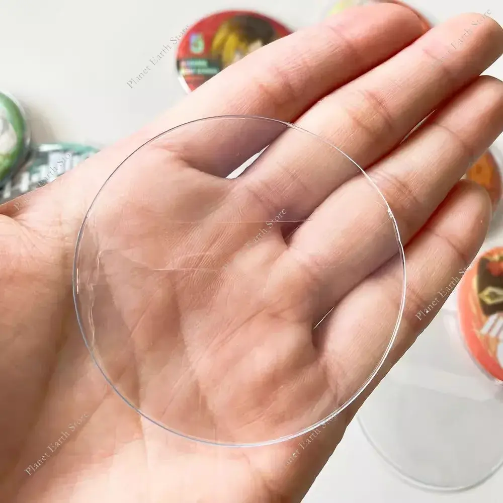 10/20Pcs 58-75MM Transparent Round Badge Protective Case Clear Pins Badge Display Sleeve Anime Badge Display Bag Protector Cover