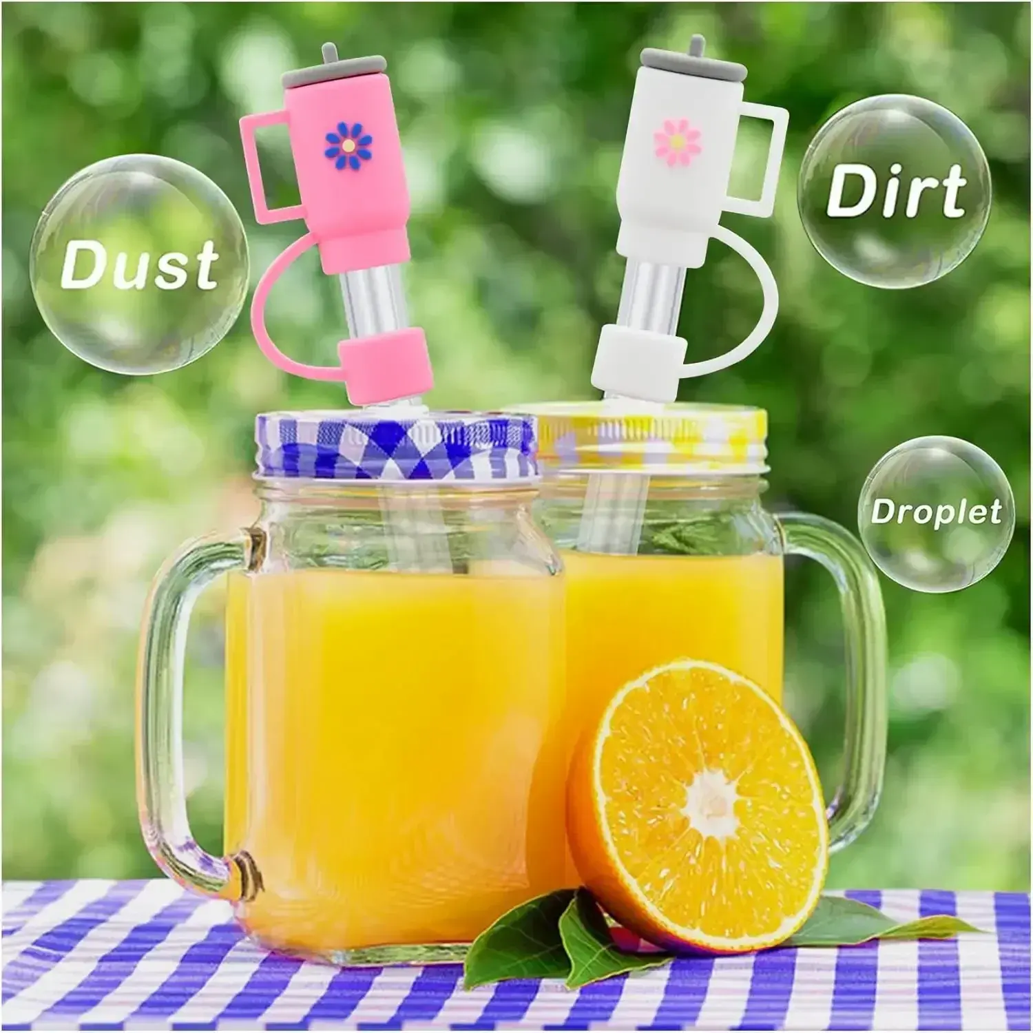 Straw Cover for Stanley Cup for Stanley 30 & 40 Oz Silicone Straw Cover Dust Plug Cute Cup Decoration Accessories