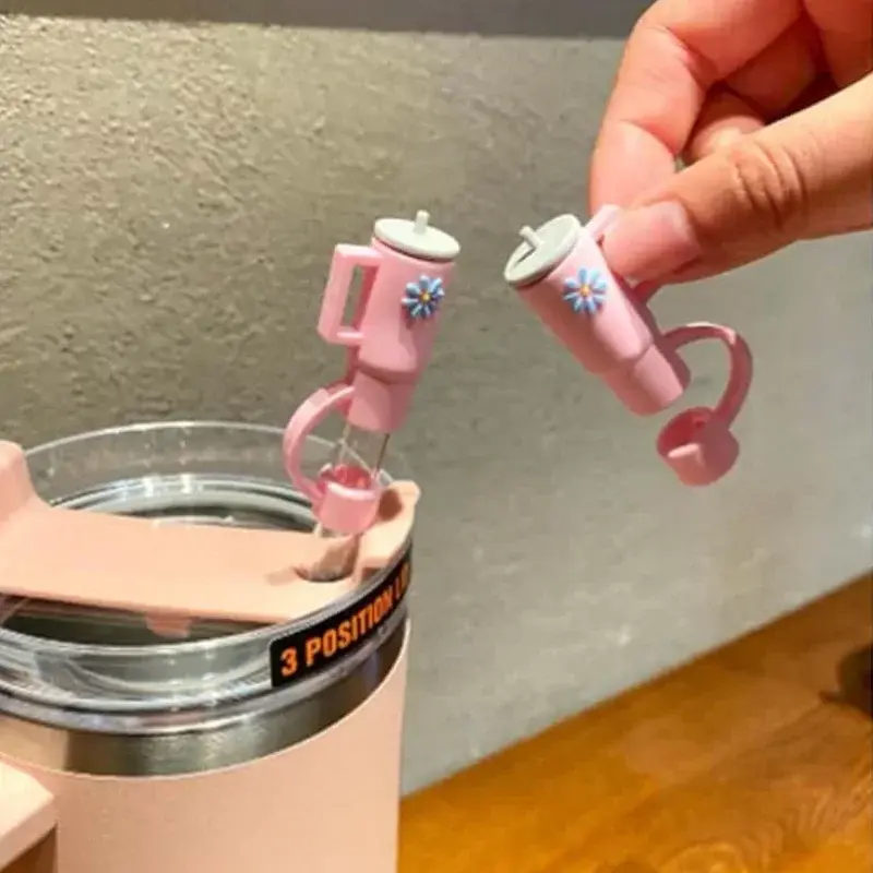Straw Cover for Stanley Cup for Stanley 30 & 40 Oz Silicone Straw Cover Dust Plug Cute Cup Decoration Accessories