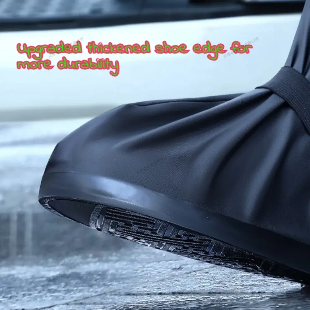 Waterproof Rain Boot Shoe Cover High Tube Motorcycle Rain Shoe Covers Rainproof Shoes Cover Suitable for Traveling Riding Hiking