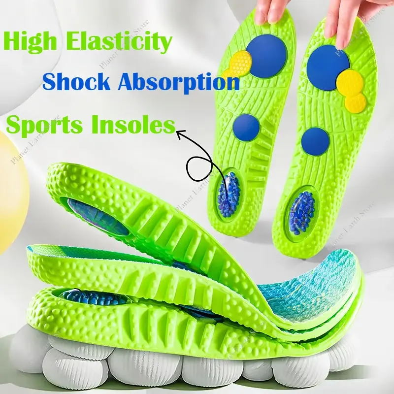 Sport Shock Absorption Insoles White Green  Air Cushion Shoes Insoles Men Women Arch Support Orthopedic Shoe Pad Men Women 35-46